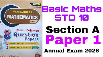Vraj paper 1 solution 2026 | basic maths | section A English medium Annual exam vraj prakshan