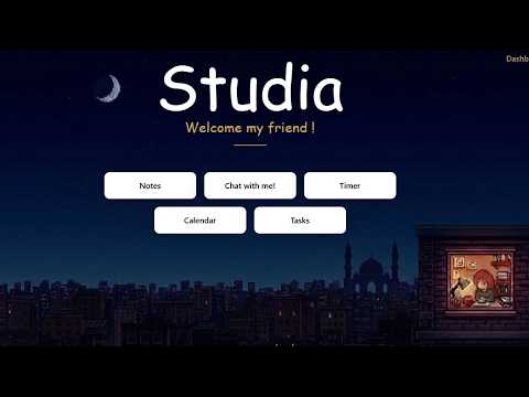 Studia | Student Productivity Dashboard – Full Website Demo