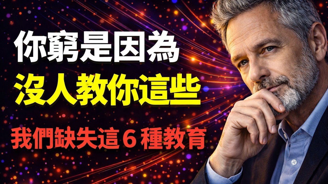 那些富人秘而不宣，普通人卻聞所未聞的底層邏輯。我們缺失這6種教育，會徹底顛覆你對金錢個人成長的認知。#人生智慧 #心理學 #人性 #思維模式 #成功哲理