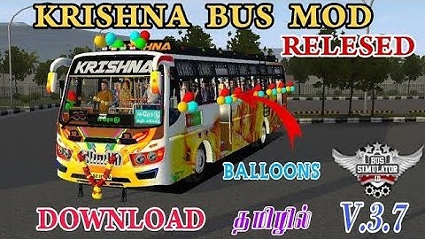 🤩🥳 NEW KRISHNA BUS MOD RELIESD FOR BUSSID DOWNLOAD IN TAMIL #krishna #krishnastatus #bussidmod