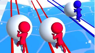 Snow Race! Ball, All Levels 6 7 Gameplay Part 1 Android iOS screenshot 5