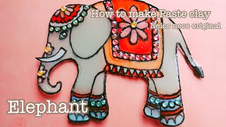 【レジン×ペーストクレイ】画期的技法！ペーストクレー初体験！レジンが引き立ちますiPadカバーDIY How to make an elephant made from paste  clay