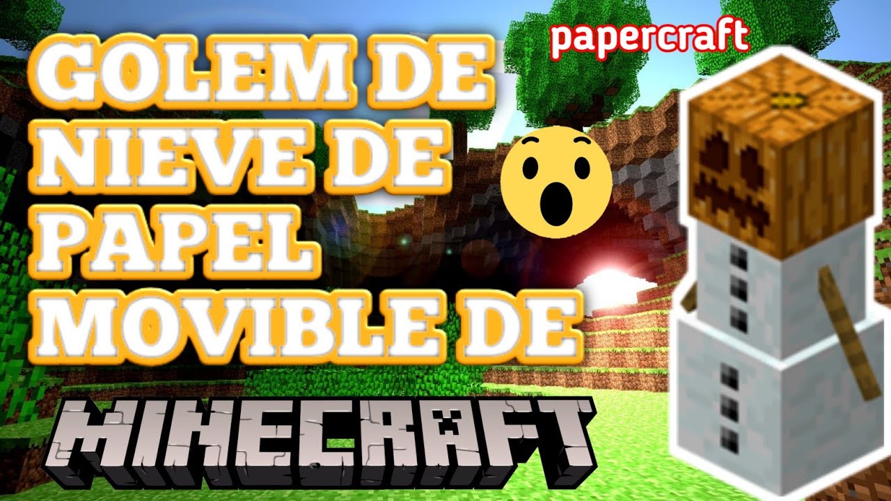 Tutorial PaperCraft Minecraft - Golem de Gelo / Snow Golem 