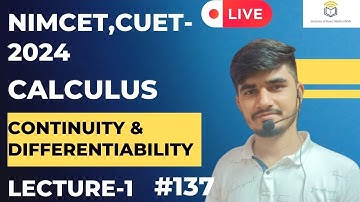 Nimcet 2024 | Cuet 2024 | Calculus | Continuity & Differentiability |  Vijaypal Choudhary