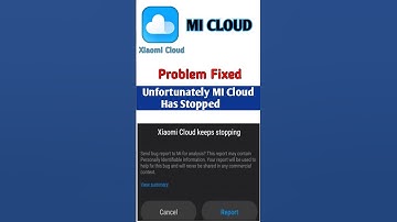 Mi Cloud Problem Fixed | Unfortunately Mi Cloud Has Stopped |#shorts #micloud #miproblemfix #bugs