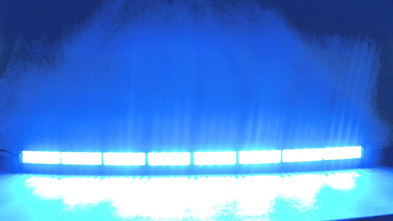 Warningworx LED Blue 36" Warning Strobe Light Bar YouTube
