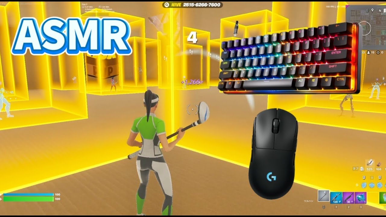 【ASMR】apex 9 mini  キーボード打鍵音⭐ 144fps/2K 【FORTNITE/フォートナイト】