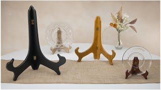 Collectors Showcase your Plates with our Wood Plate Stands