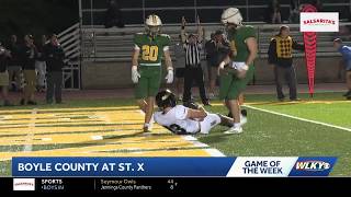 Information St. X vs. Boyle County - Oct. 2 News