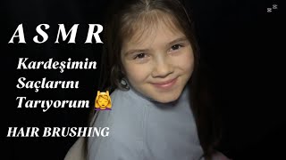 Download Lagu Hair Brushing ASMR with My Sister 😴| Kardeşimin saçlarını tarıyorum 💆🏼‍♀️ MP3