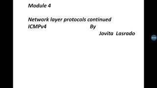 6Sem-CCN-Module 4:-Class 3- ICMPv4