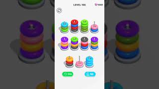 Color Hoop Stack Level 156 | Puzzle Games | Complete