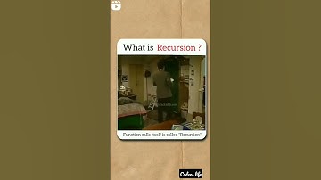 Recursion in Coding | Understanding things are difficult but understanding with happiness easier 😂😀😘
