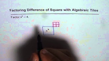 Factor Difference of Squares Using Algebra Tiles 4