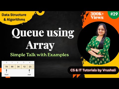 DSA 29 :  Learn Queue Using Array Algorithm with Example | All Operations