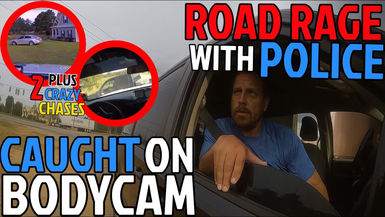 Angry Driver Road Rages Hard With A Police Officer