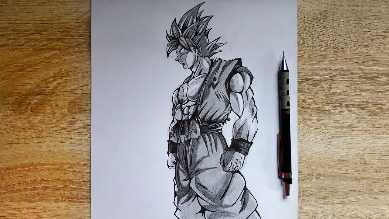 How to draw Goku  Ultra instinct   Goku Ultra instict step by step   easy tutorial  YouTube