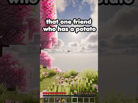 that one friend who is playing on a potato #minecraft #memes