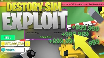 Roblox Destruction Simulator Script Inf Money | Max Level | Script Download (PASTEBIN)