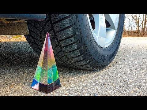 Crushing Crunchy & Soft Things by Car! EXPERIMENT CAR vs Glass Pyramid