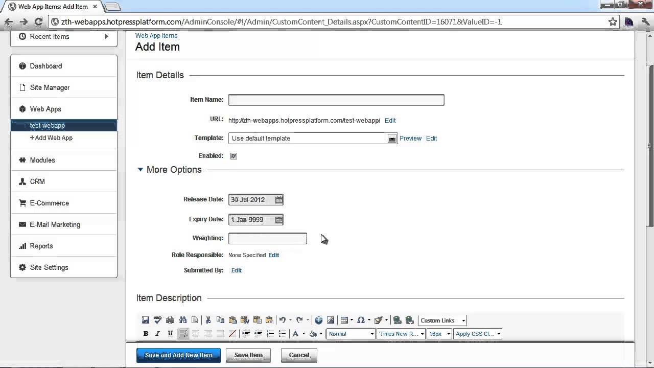 Business Catalyst Web Apps Settings Adobe BC Training YouTube