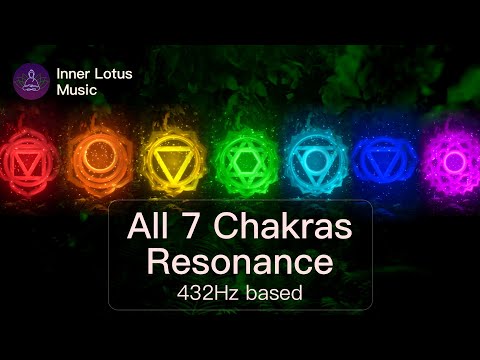All 7 Chakras Resonance | Full Night Opening & Healing | 432Hz based Meditation & Sleep Music