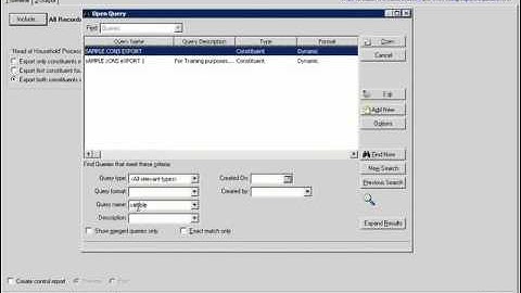 Data Cleansing - Export data from Raisers Edge