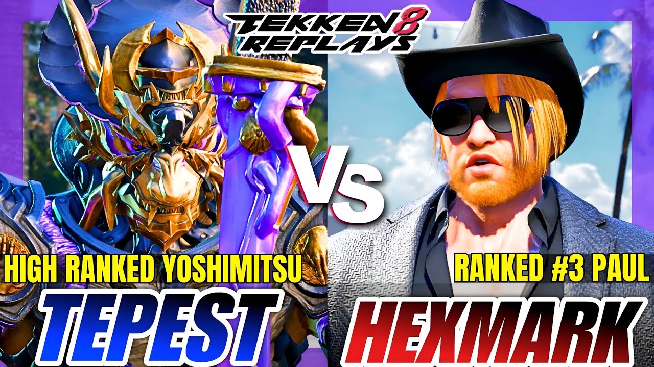 Tekken 8 | Tepest (Yoshimitsu) vs Hexmark (Paul) | High Level Ranked Match Replay