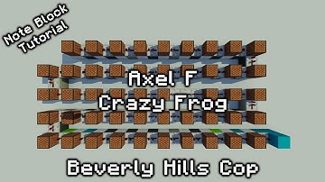 Crazy Frog - Axel F - Minecraft Note Block Tutorial (Beverly Hills Cop)