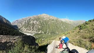 Way to Ratsek Hut VR 360°, Ala-Archa National Park, Kyrgyzstan