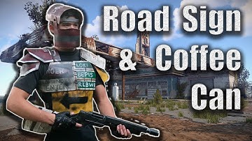 Rust Road Sign Armor & Coffee Can Helmet Cosplay