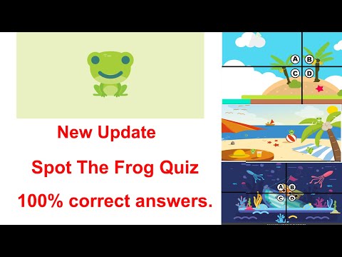 ANSWER new  update "Spot The Frog Quiz"  100 correct answers  Complete