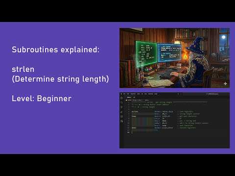 68k Subroutines explained:  strlen (string length)