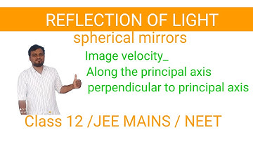 REFLECTION OF LIGHT (IMAGE VELOCITY_SPHERICAL MIRROR)