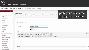 Quickcast: Linking an article in Blackboard