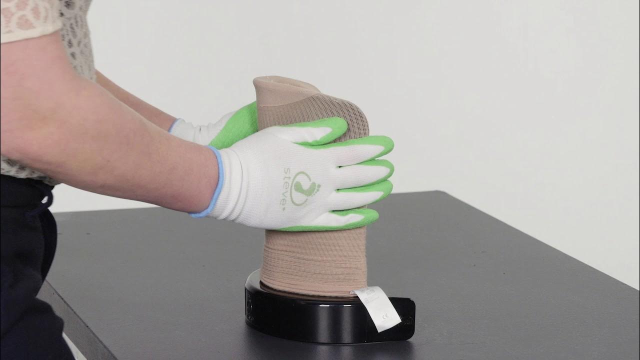 Compression sock Donning aid Steve EasyON correct positioning of the