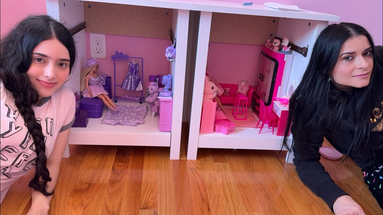 RETO CON MI MADRE LA QUE HAGA Y DECORE LA MEJOR HABITACIÓN DE BARBIE DE COLORES GANA !