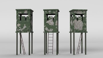 Watchtower - Low-poly 3D model - 360°