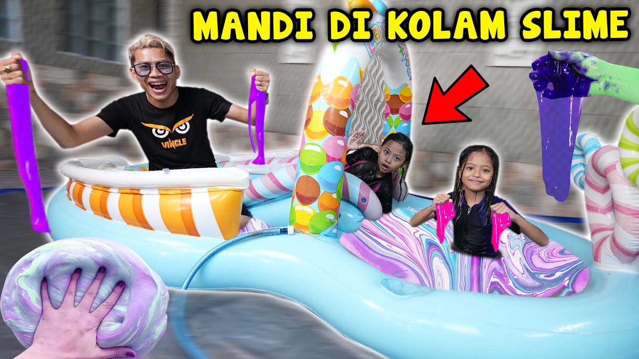 ALUNA DAN AMANDA MANDI DI KOLAM SLIME!! PERAYAAN TAHUN BARU 2024!!