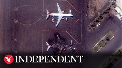 Aerials show scale of destruction in Sudan after a third day of fighting between army and RSF