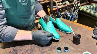 The Art of Shoe Patina – Hand-Painted Bespoke Loafers