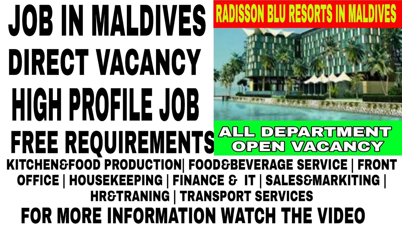 travel agent jobs in maldives