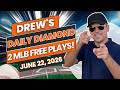 BEST MLB Picks and Predictions Today! | Drew's Daily Diamond June 22, 2026