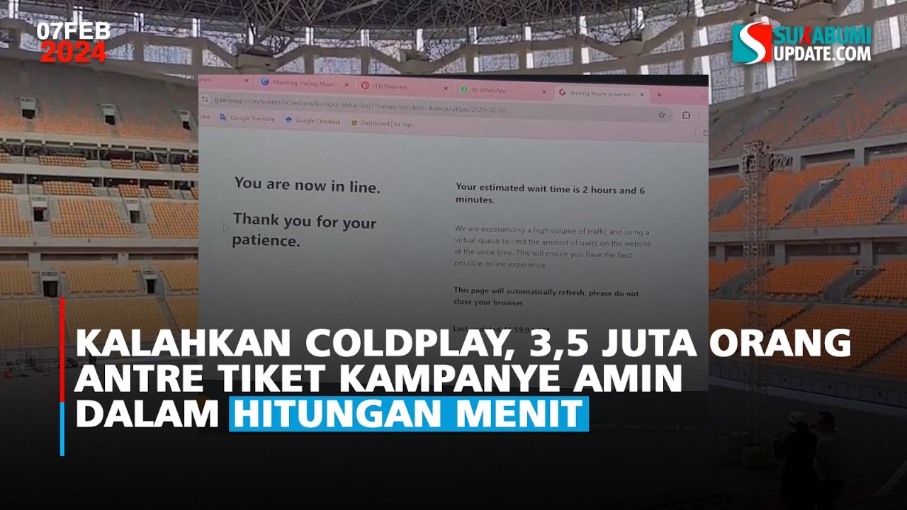 Kalahkan Coldplay, 3,5 Juta Orang Antre Tiket Kampanye AMIN dalam Hitungan Menit