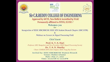 IEEE SIRCRRCOE IEEE SPS SB Chapter Inaugural Ceremony (SBC11558)