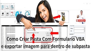 Como Usar Formulario VBA Para Criar Pasta com SubPasta Exportar Para Dentro de SubPasta Imagem