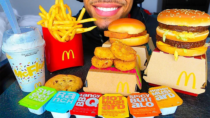 ASMR MCDONALD'S MUKBANG BIG MAC OREO MCFLURRY FRIE...