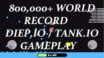 DIEP.IO MOBILE APP (TANK.IO) CRAZY 800,000+ WORLD RECORD SCORE GAMEPLAY