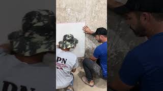 Como colocar cerâmica na parede sem usar régua #dicas #pedreiro #obra #youtubeshop