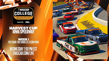 eNASCAR College iRacing Series | Harvest Cup | Week 1 | Iowa Speedway